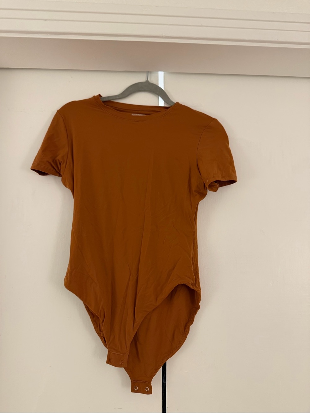 SKIMS Rust Orange T-Shirt Body Suit